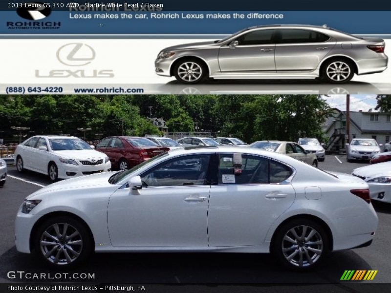 Starfire White Pearl / Flaxen 2013 Lexus GS 350 AWD