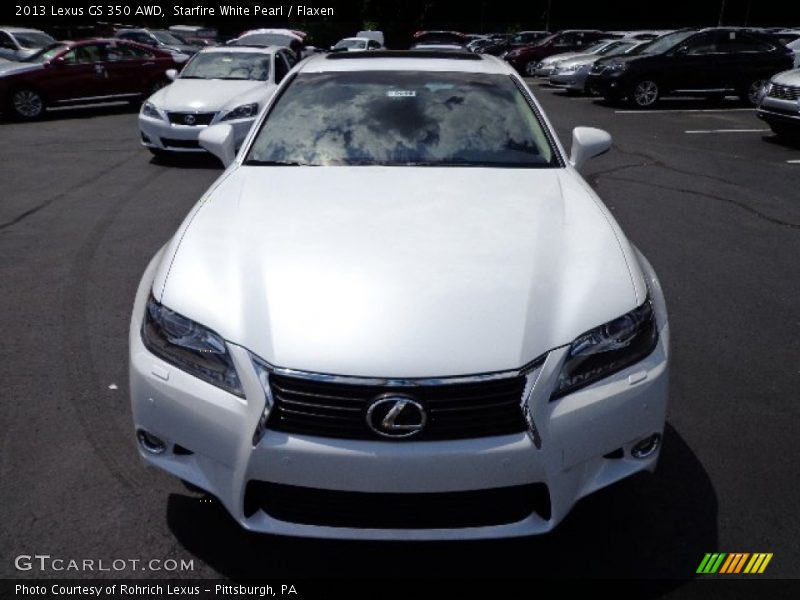 Starfire White Pearl / Flaxen 2013 Lexus GS 350 AWD