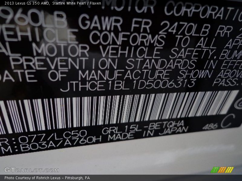 Starfire White Pearl / Flaxen 2013 Lexus GS 350 AWD