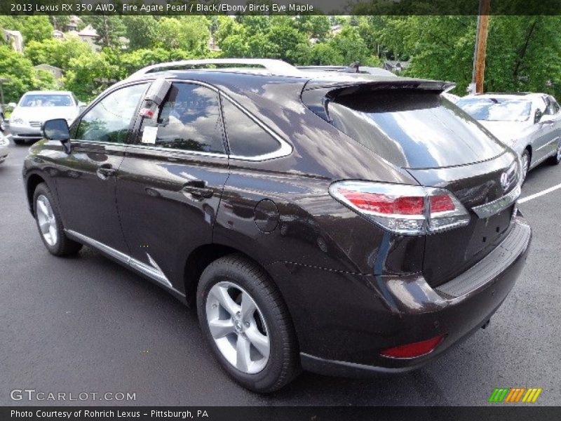 Fire Agate Pearl / Black/Ebony Birds Eye Maple 2013 Lexus RX 350 AWD