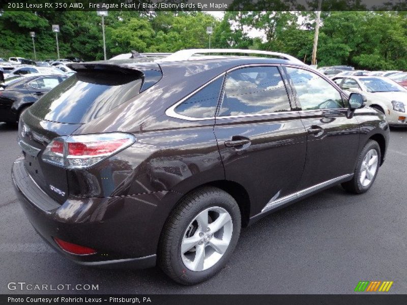 Fire Agate Pearl / Black/Ebony Birds Eye Maple 2013 Lexus RX 350 AWD