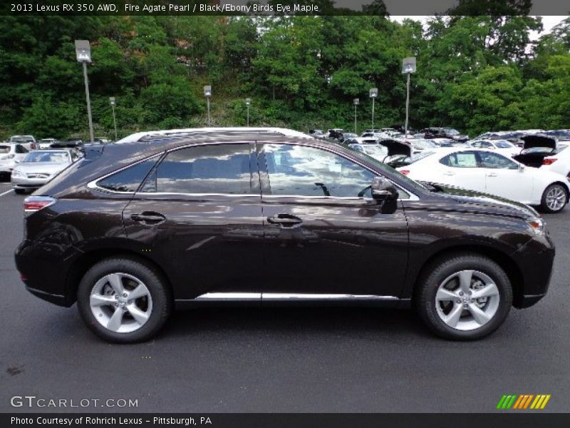 Fire Agate Pearl / Black/Ebony Birds Eye Maple 2013 Lexus RX 350 AWD