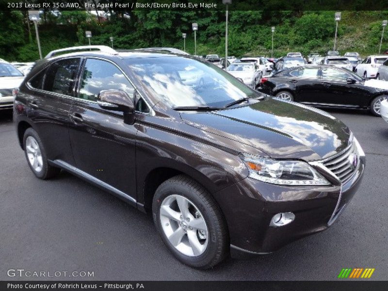 Fire Agate Pearl / Black/Ebony Birds Eye Maple 2013 Lexus RX 350 AWD