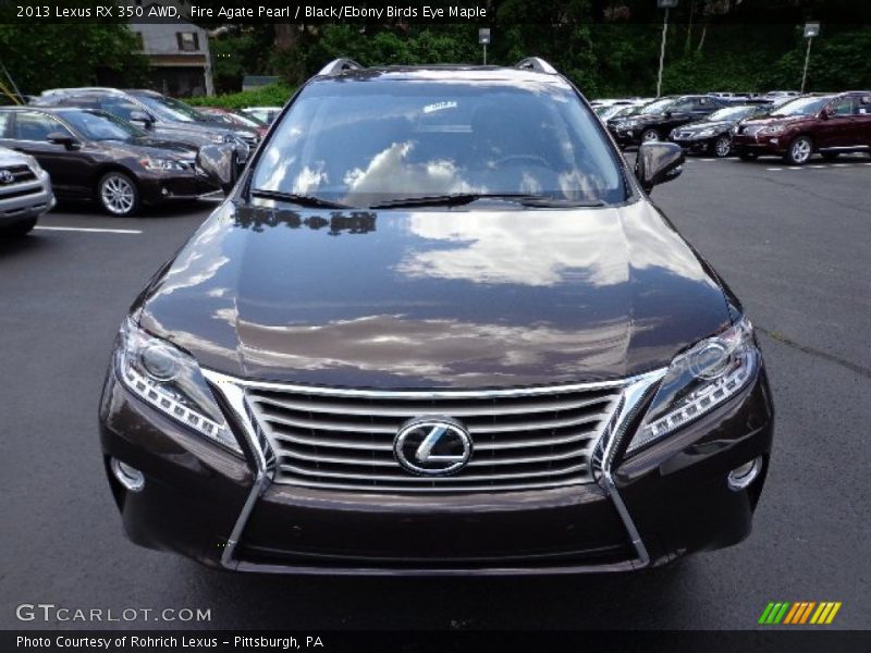 Fire Agate Pearl / Black/Ebony Birds Eye Maple 2013 Lexus RX 350 AWD