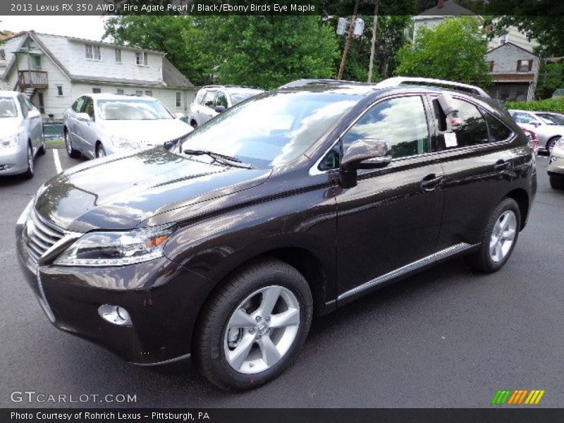 Fire Agate Pearl / Black/Ebony Birds Eye Maple 2013 Lexus RX 350 AWD