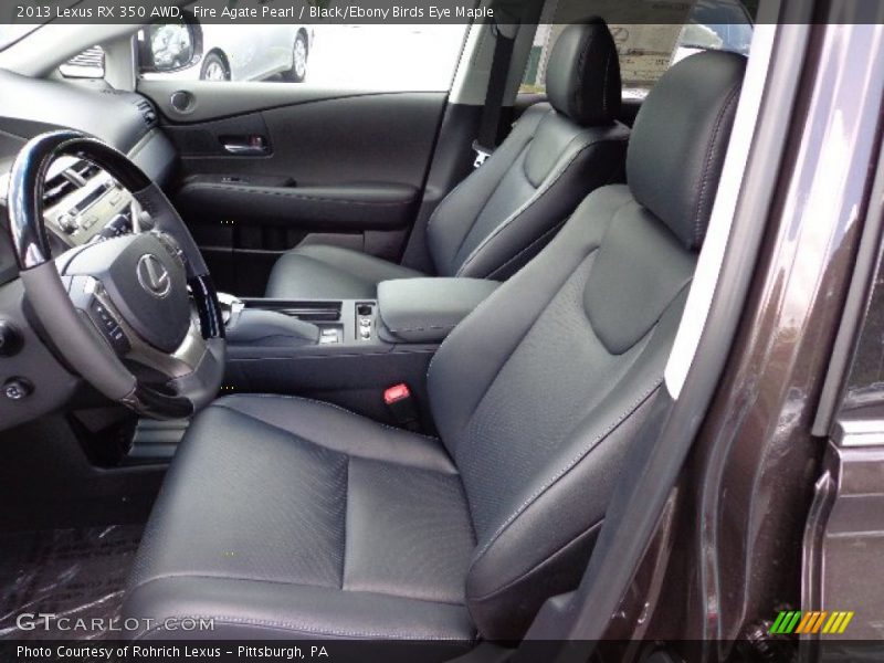 Fire Agate Pearl / Black/Ebony Birds Eye Maple 2013 Lexus RX 350 AWD