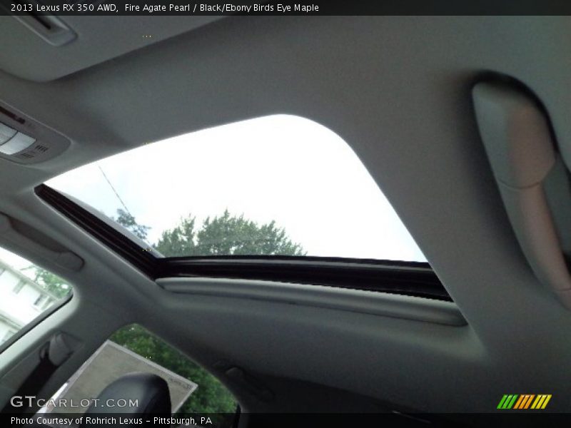 Fire Agate Pearl / Black/Ebony Birds Eye Maple 2013 Lexus RX 350 AWD
