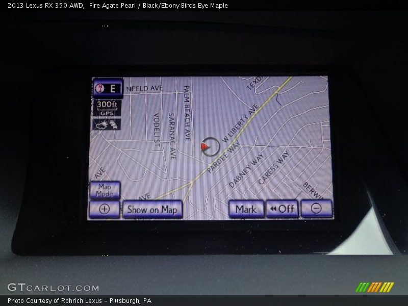 Fire Agate Pearl / Black/Ebony Birds Eye Maple 2013 Lexus RX 350 AWD