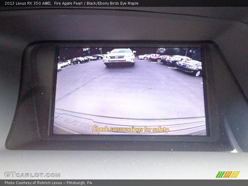 Fire Agate Pearl / Black/Ebony Birds Eye Maple 2013 Lexus RX 350 AWD