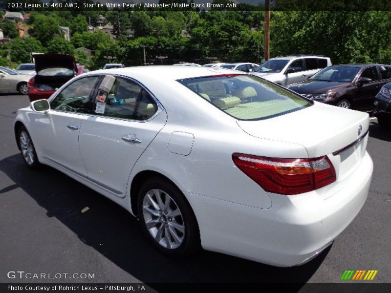 Starfire White Pearl / Alabaster/Matte Dark Brown Ash 2012 Lexus LS 460 AWD