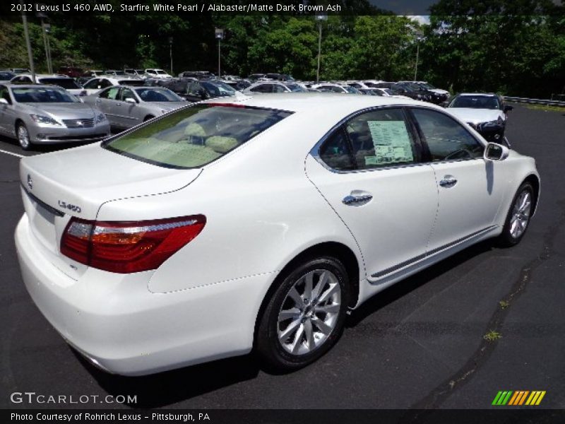 Starfire White Pearl / Alabaster/Matte Dark Brown Ash 2012 Lexus LS 460 AWD