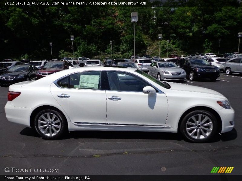 Starfire White Pearl / Alabaster/Matte Dark Brown Ash 2012 Lexus LS 460 AWD