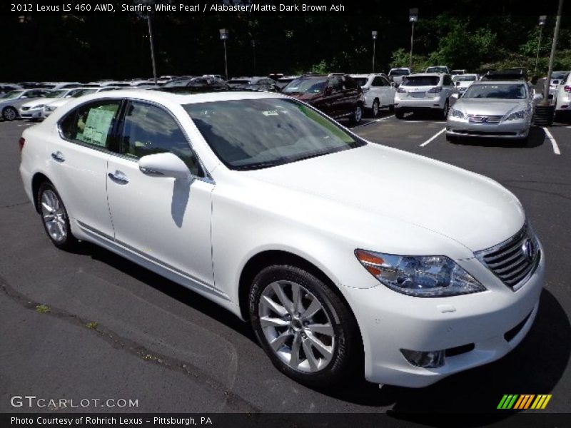 Starfire White Pearl / Alabaster/Matte Dark Brown Ash 2012 Lexus LS 460 AWD