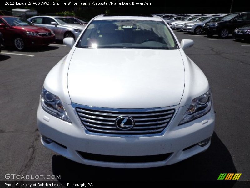 Starfire White Pearl / Alabaster/Matte Dark Brown Ash 2012 Lexus LS 460 AWD