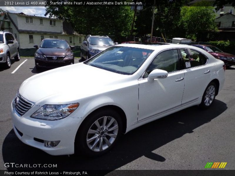 Starfire White Pearl / Alabaster/Matte Dark Brown Ash 2012 Lexus LS 460 AWD