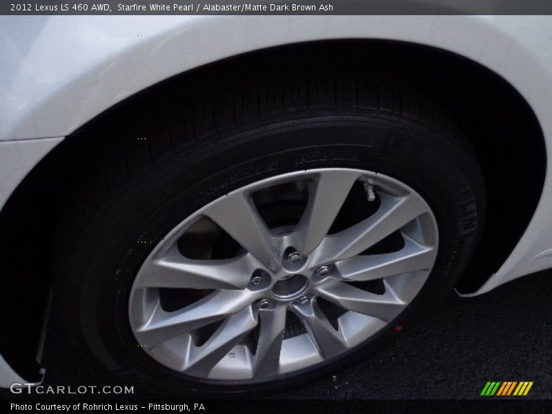 Starfire White Pearl / Alabaster/Matte Dark Brown Ash 2012 Lexus LS 460 AWD