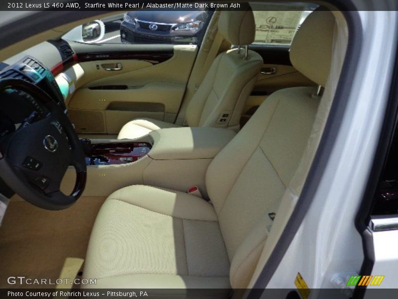 Starfire White Pearl / Alabaster/Matte Dark Brown Ash 2012 Lexus LS 460 AWD