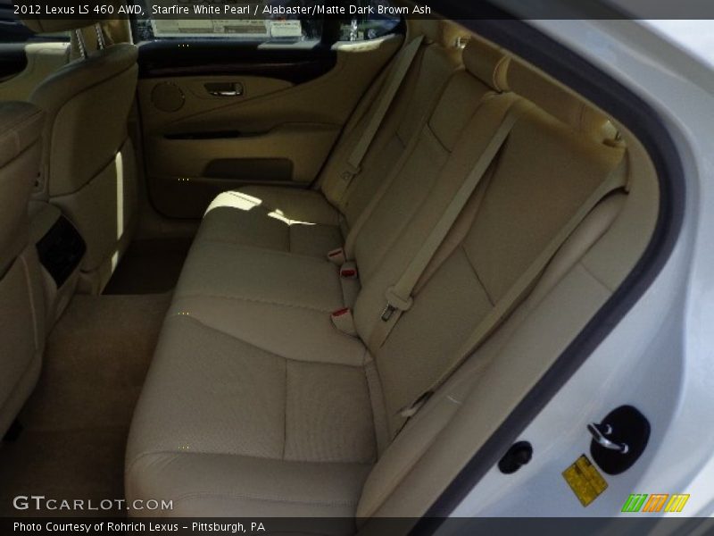 Starfire White Pearl / Alabaster/Matte Dark Brown Ash 2012 Lexus LS 460 AWD