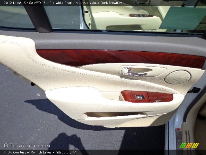 Starfire White Pearl / Alabaster/Matte Dark Brown Ash 2012 Lexus LS 460 AWD