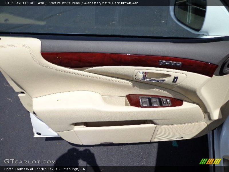 Starfire White Pearl / Alabaster/Matte Dark Brown Ash 2012 Lexus LS 460 AWD