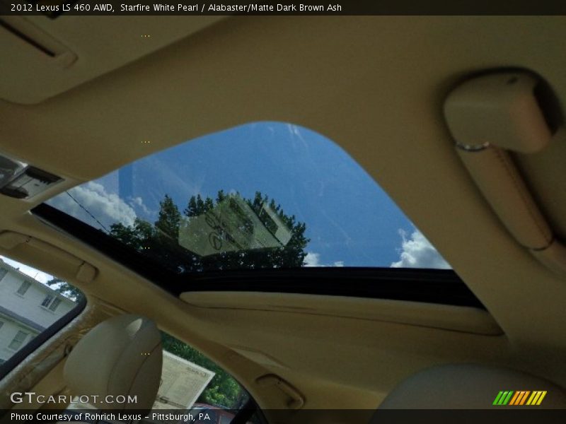 Starfire White Pearl / Alabaster/Matte Dark Brown Ash 2012 Lexus LS 460 AWD