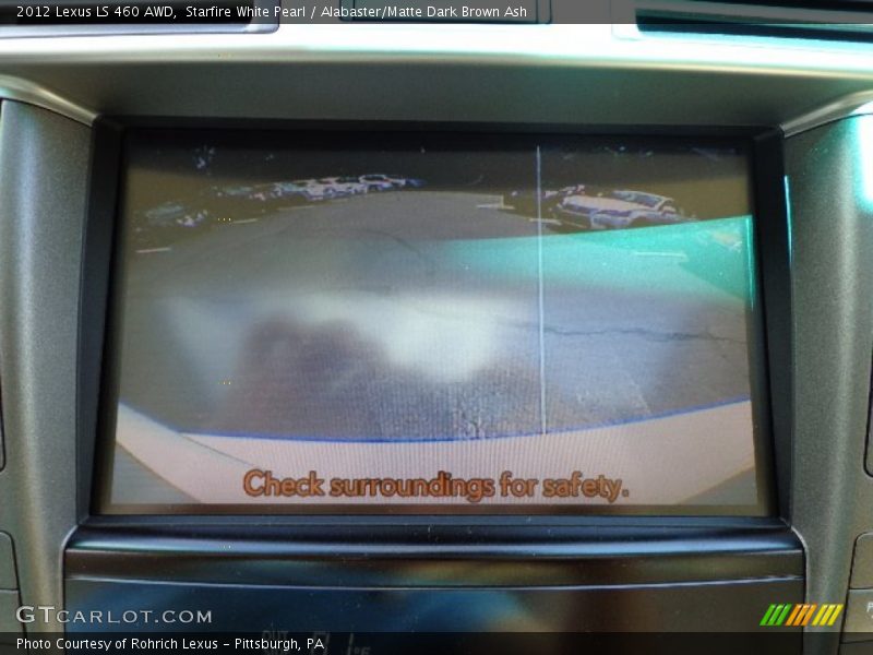 Starfire White Pearl / Alabaster/Matte Dark Brown Ash 2012 Lexus LS 460 AWD