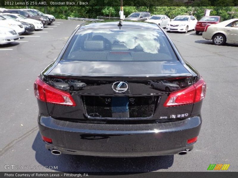 Obsidian Black / Black 2012 Lexus IS 250 AWD