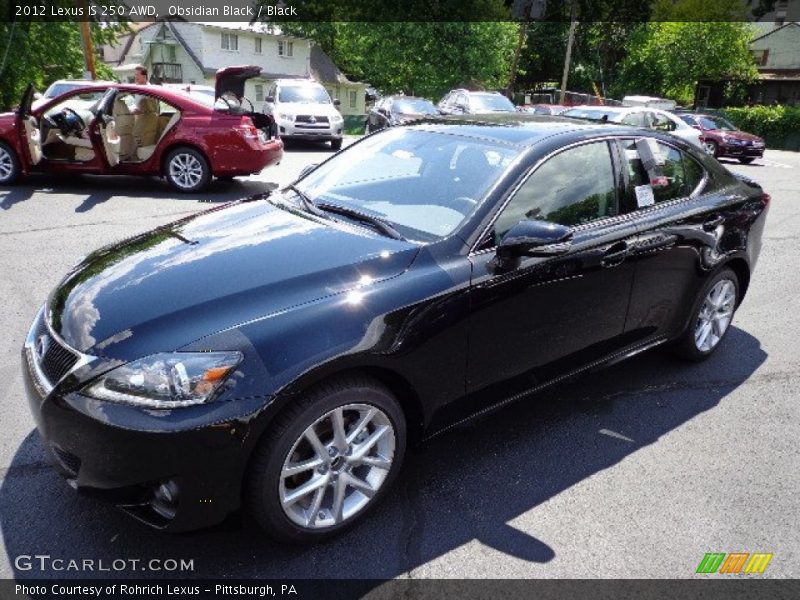 Obsidian Black / Black 2012 Lexus IS 250 AWD