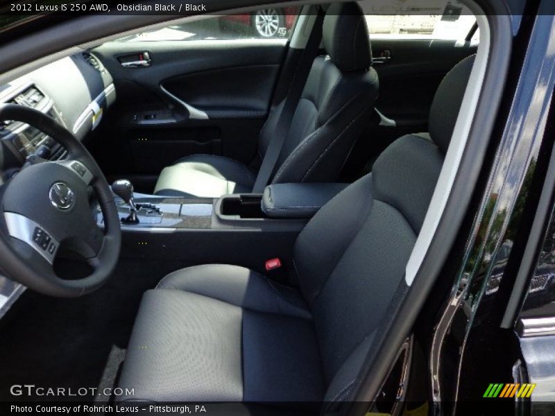 Obsidian Black / Black 2012 Lexus IS 250 AWD