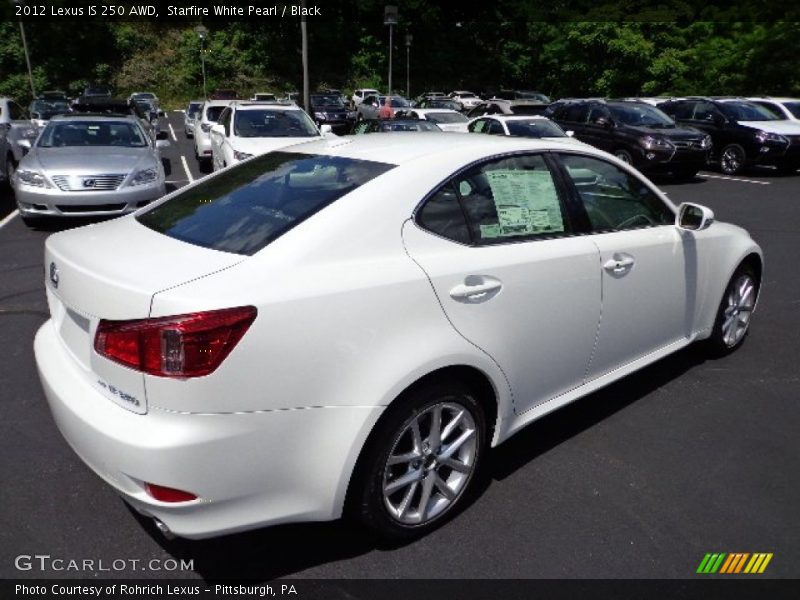 Starfire White Pearl / Black 2012 Lexus IS 250 AWD