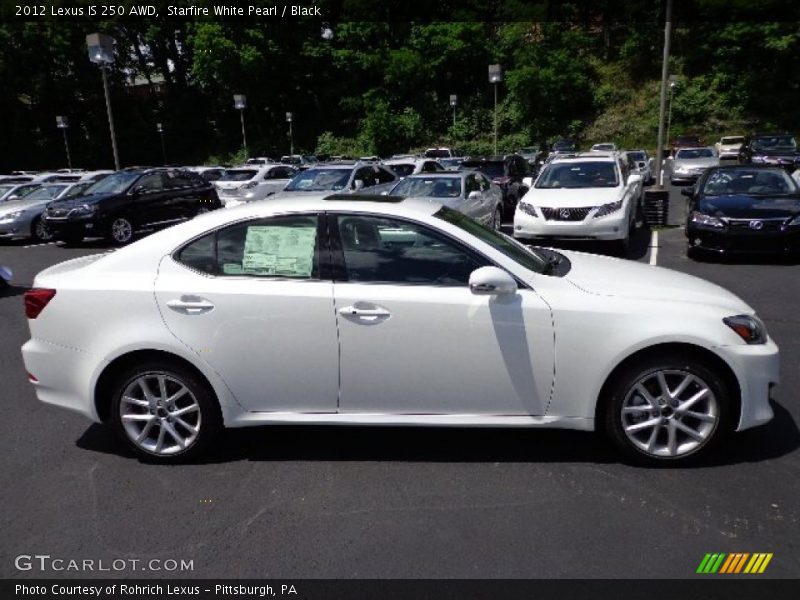 Starfire White Pearl / Black 2012 Lexus IS 250 AWD