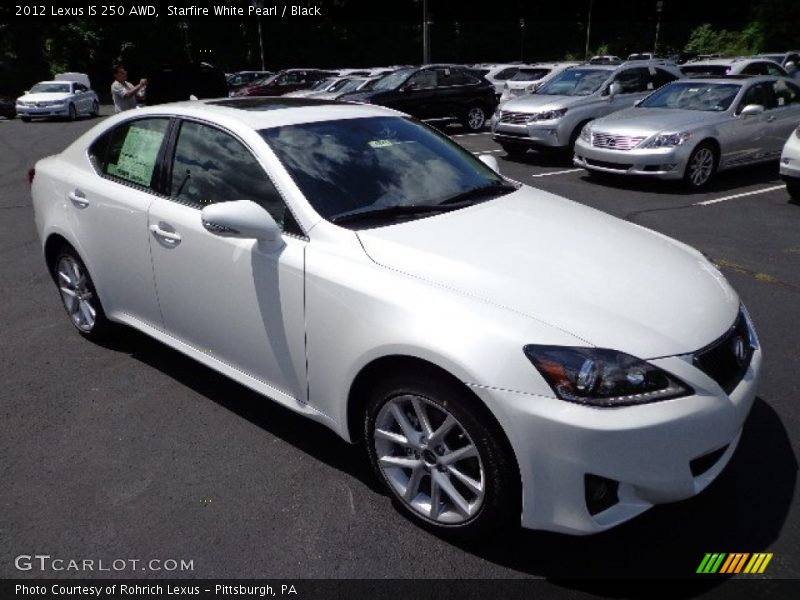 Starfire White Pearl / Black 2012 Lexus IS 250 AWD