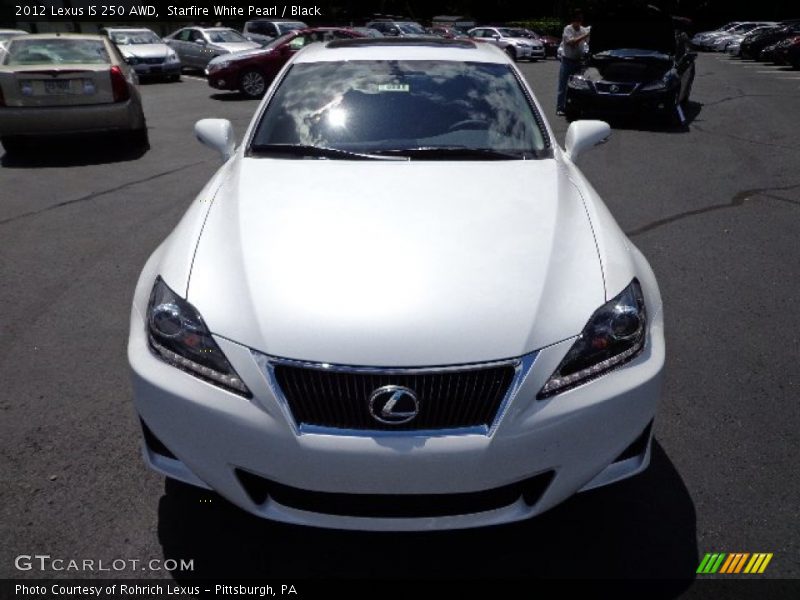 Starfire White Pearl / Black 2012 Lexus IS 250 AWD