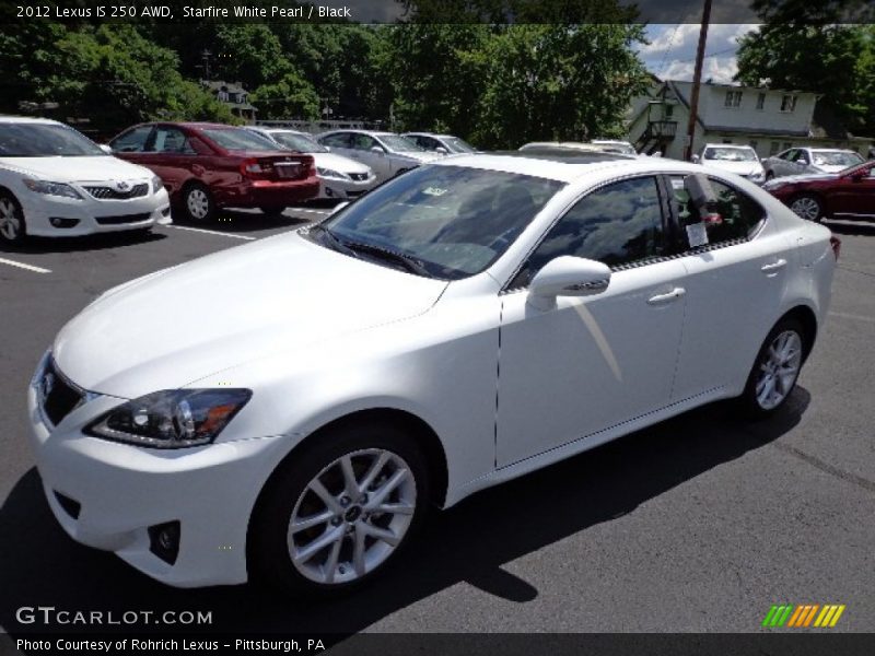 Starfire White Pearl / Black 2012 Lexus IS 250 AWD