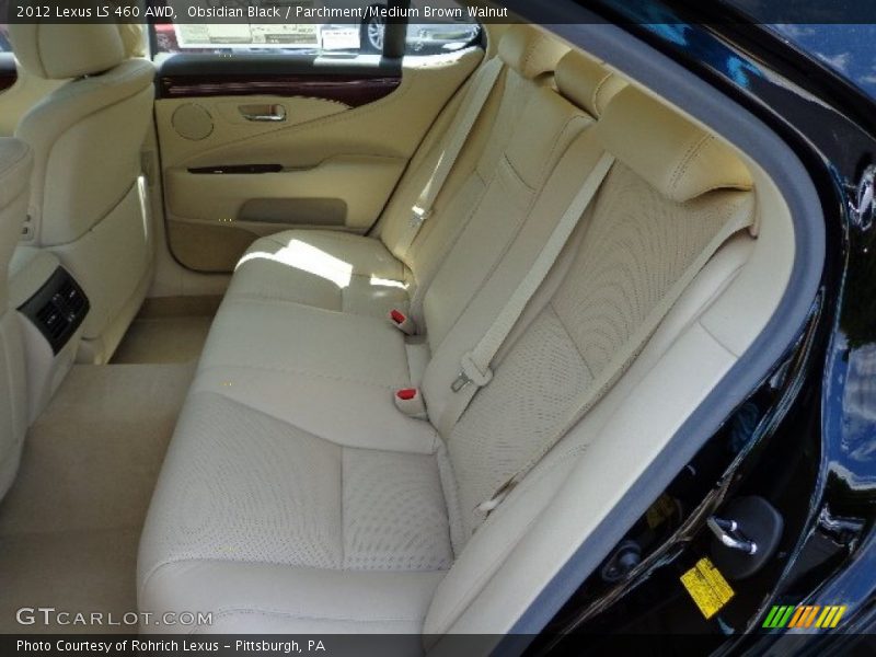 Obsidian Black / Parchment/Medium Brown Walnut 2012 Lexus LS 460 AWD