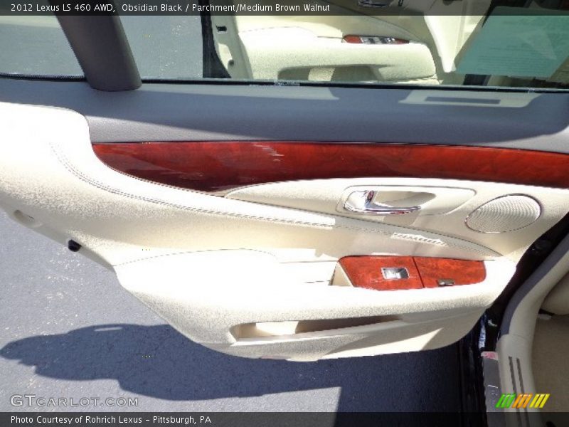 Obsidian Black / Parchment/Medium Brown Walnut 2012 Lexus LS 460 AWD