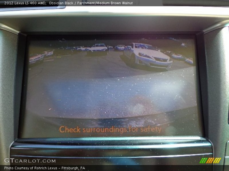 Obsidian Black / Parchment/Medium Brown Walnut 2012 Lexus LS 460 AWD