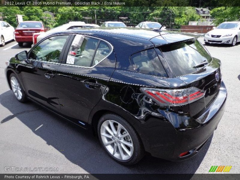 Obsidian Black / Ecru Nuluxe 2012 Lexus CT 200h Hybrid Premium
