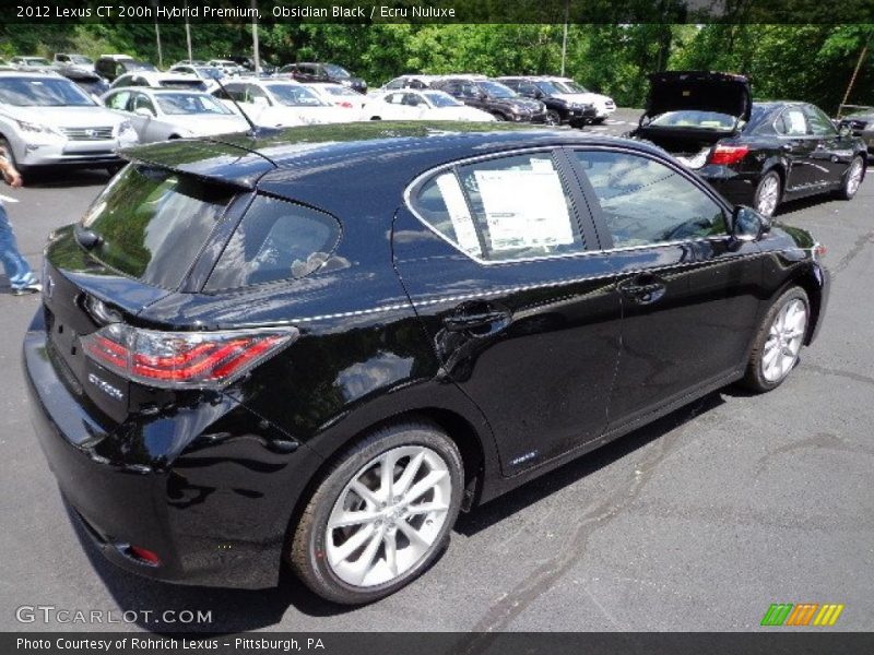 Obsidian Black / Ecru Nuluxe 2012 Lexus CT 200h Hybrid Premium