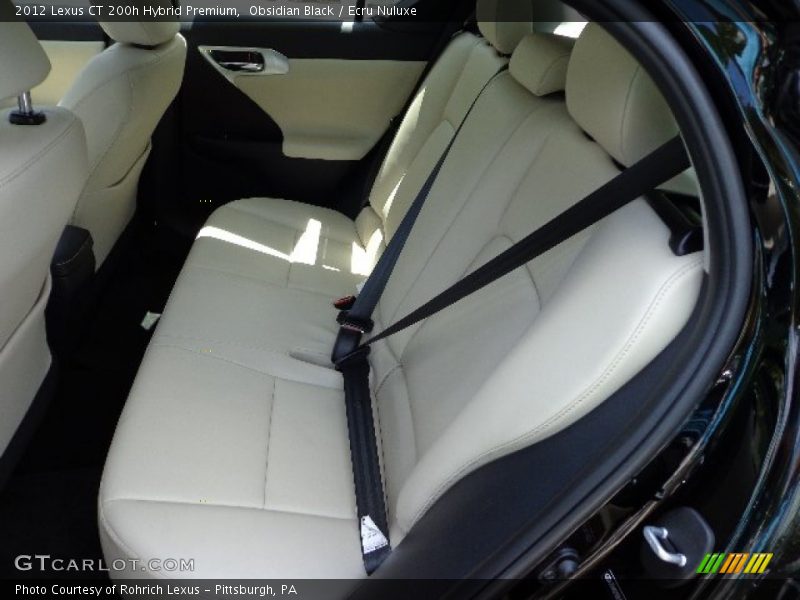 Obsidian Black / Ecru Nuluxe 2012 Lexus CT 200h Hybrid Premium