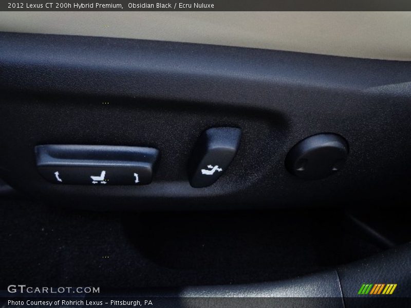 Obsidian Black / Ecru Nuluxe 2012 Lexus CT 200h Hybrid Premium