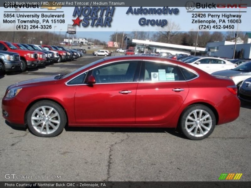 Crystal Red Tintcoat / Medium Titanium 2012 Buick Verano FWD
