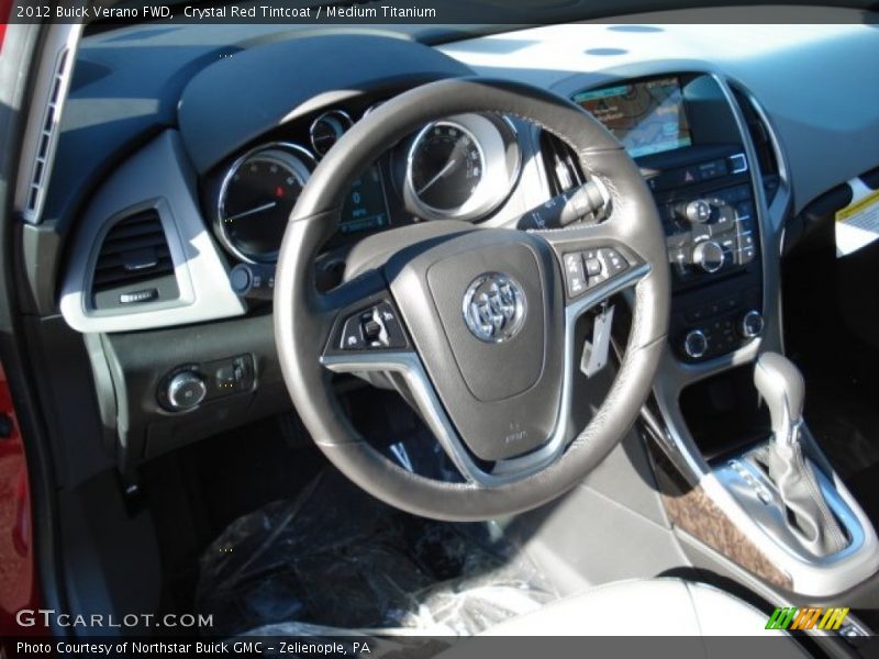 Crystal Red Tintcoat / Medium Titanium 2012 Buick Verano FWD
