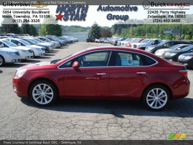 Crystal Red Tintcoat / Cashmere 2012 Buick Verano FWD