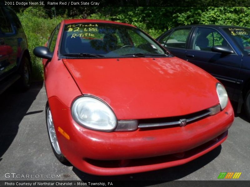 Flame Red / Dark Slate Gray 2001 Dodge Neon SE