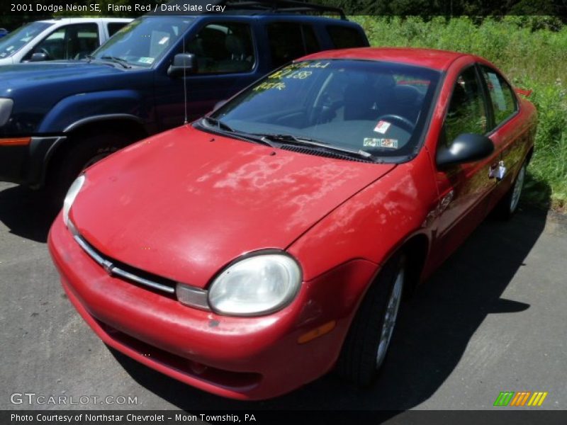 Flame Red / Dark Slate Gray 2001 Dodge Neon SE