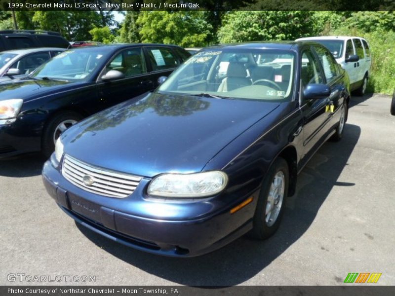 Navy Blue Metallic / Medium Oak 1999 Chevrolet Malibu LS Sedan