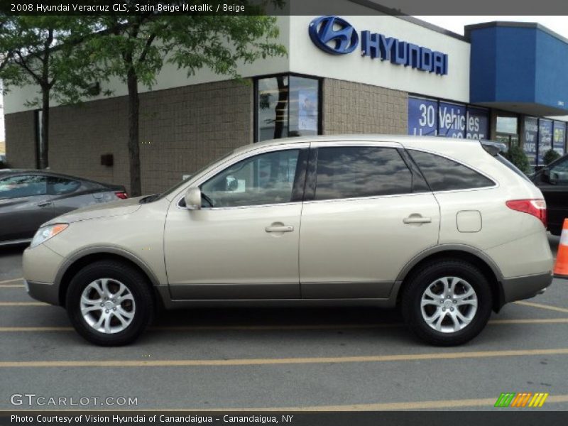 Satin Beige Metallic / Beige 2008 Hyundai Veracruz GLS