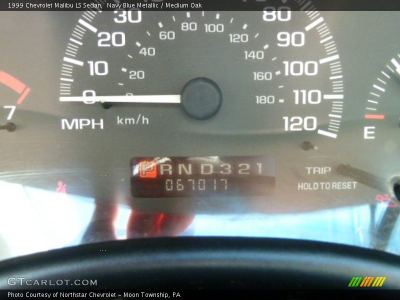 Navy Blue Metallic / Medium Oak 1999 Chevrolet Malibu LS Sedan