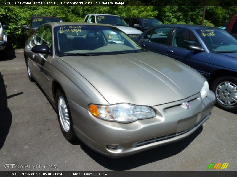 Light Sandrift Metallic / Neutral Beige 2001 Chevrolet Monte Carlo LS
